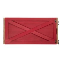 22 In. L Red Wooden Tree Collar(KD) -Christmas Decor Shop glitzhome christmas tree collars 2004600005 1f 1000