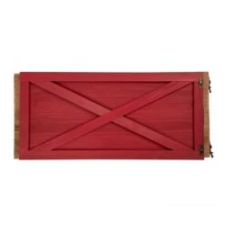 26 In. L Red Wooden Tree Collar(KD) -Christmas Decor Shop glitzhome christmas tree collars 2004600006 1f 1000