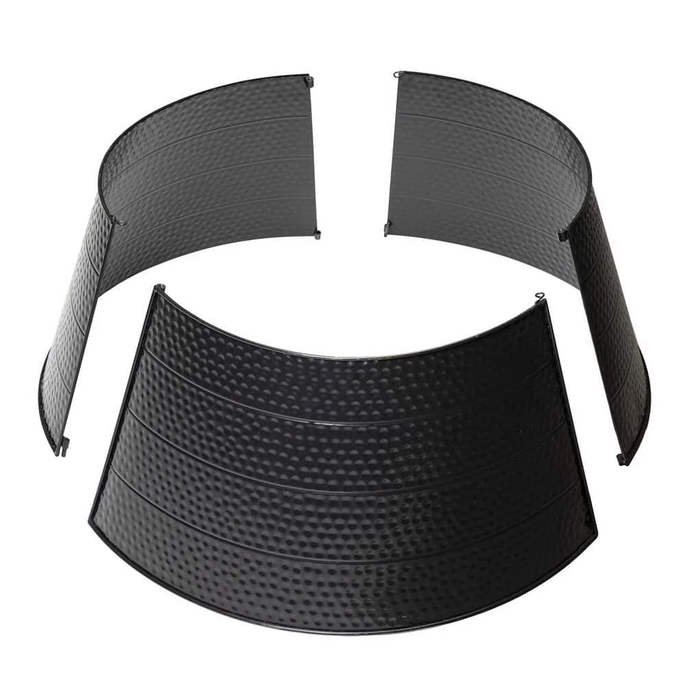 26 In. D Black Hammered Metal Tree Collar (KD) 8 26 In. D Black Hammered Metal Tree Collar (KD) - Image 6