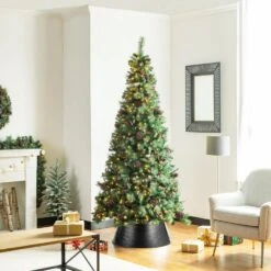 26 In. D Black Hammered Metal Tree Collar (KD) 11 26 In. D Black Hammered Metal Tree Collar (KD) -Christmas Decor Shop glitzhome christmas tree collars 2010600007 77 1000