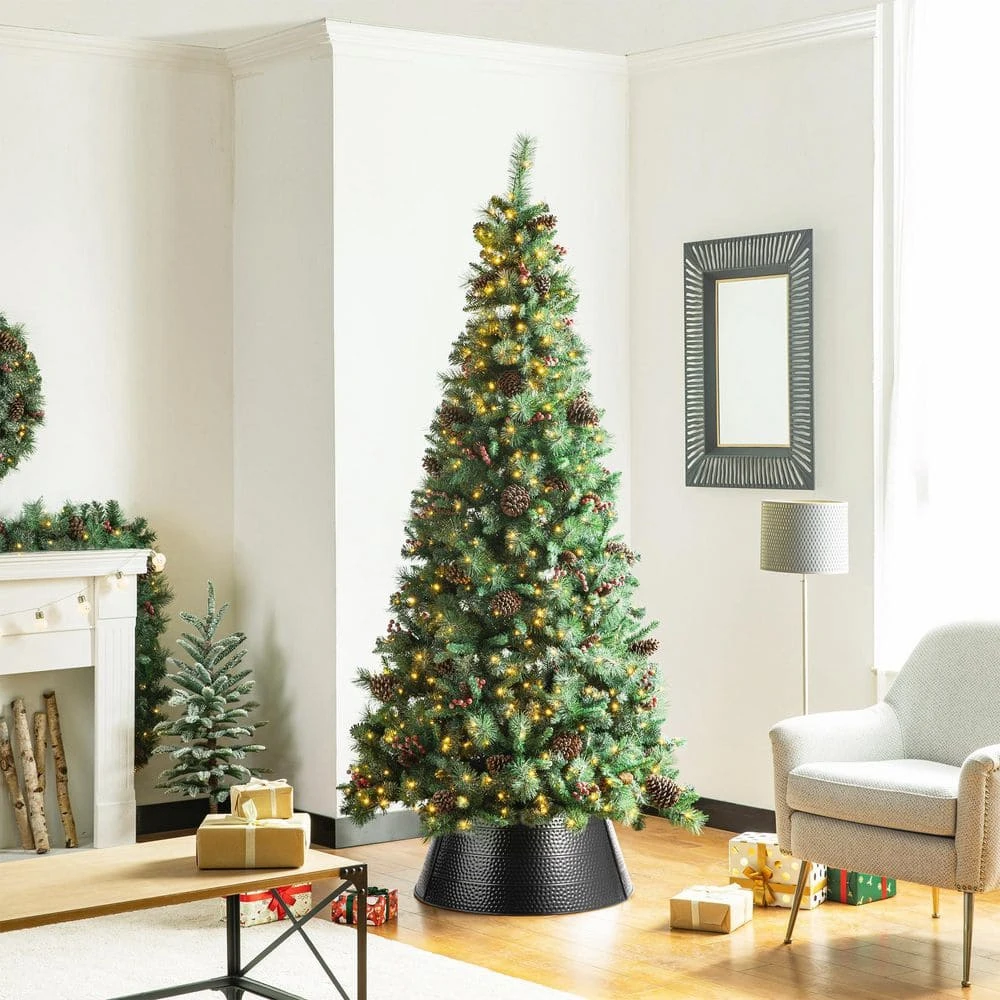 26 In. D Black Hammered Metal Tree Collar (KD) 5 26 In. D Black Hammered Metal Tree Collar (KD) - Image 3