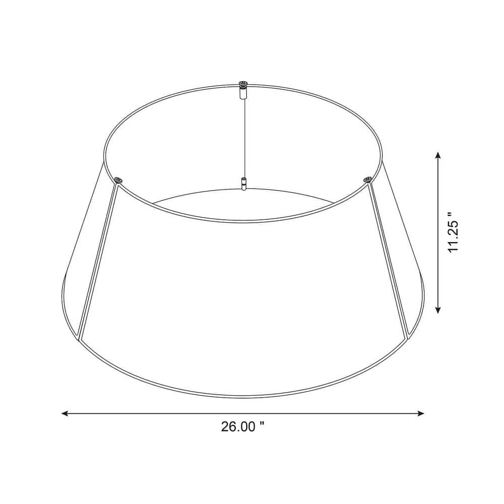 26 In. D Black Hammered Metal Tree Collar (KD) 6 26 In. D Black Hammered Metal Tree Collar (KD) - Image 4