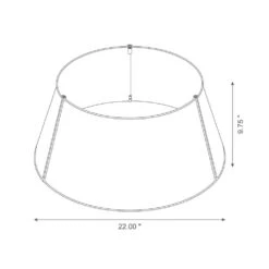 22 In. D Red Hammered Metal Tree Collar (KD) -Christmas Decor Shop glitzhome christmas tree collars 2010600008 4f 1000