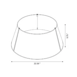 22 In. D Black Hammered Metal Tree Collar (KD) -Christmas Decor Shop glitzhome christmas tree collars 2010600011 c3 1000