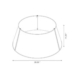 26 In. D Red Metal Tree Collar (KD) -Christmas Decor Shop glitzhome christmas tree collars 2010600013 44 1000