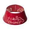 22 In. D Red Merry Christmas Cutout Metal Tree Collar With Light String (KD) -Christmas Decor Shop glitzhome christmas tree collars 2010600015 64 1000
