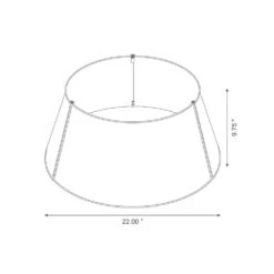 22 In. D Red Merry Christmas Cutout Metal Tree Collar With Light String (KD) -Christmas Decor Shop glitzhome christmas tree collars 2010600015 c3 1000