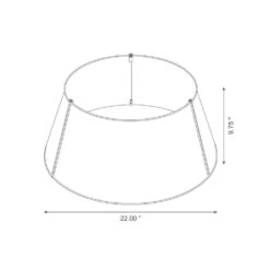 22 In. D Galvanized Merry Christmas Cutout Metal Tree Collar With Light String (KD) -Christmas Decor Shop glitzhome christmas tree collars 2010600016 c3 1000