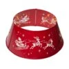 22 In. D Galvanized Metal Santa On Sleigh Tree Collar With Light String (KD) -Christmas Decor Shop glitzhome christmas tree collars 2010600020 64 1000