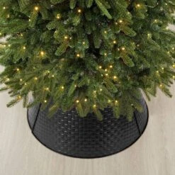 26 In. D Black Metal Woven Tree Collar (KD) -Christmas Decor Shop glitzhome christmas tree collars 2010600022 44 1000