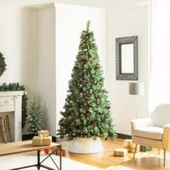 26 In. D Washed White Metal Woven Tree Collar (KD) -Christmas Decor Shop glitzhome christmas tree collars 2010600023 77 1000