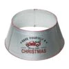 26 In. D Galvanized Metal Truck Tree Collar (KD) -Christmas Decor Shop glitzhome christmas tree collars 2010600024 64 1000