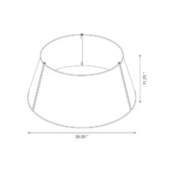 26 In. D Galvanized Metal Truck Tree Collar (KD) -Christmas Decor Shop glitzhome christmas tree collars 2010600024 c3 1000