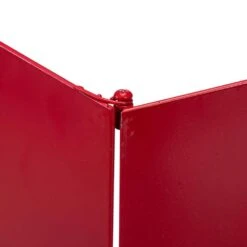 26 In. D Red Hexagonal Metal Cutout Snowflake Tree Collar With Light String (KD) -Christmas Decor Shop glitzhome christmas tree collars 2010600025 1f 1000