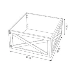 26 In. D Washed Black Wooden Tree Collar (KD) -Christmas Decor Shop glitzhome christmas tree collars 2010600031 4f 1000