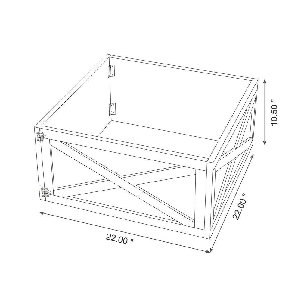 22 In. D Warm Gray Wooden Tree Collar (KD) 7 22 In. D Warm Gray Wooden Tree Collar (KD) - Image 5