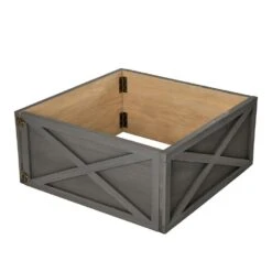 22 In. D Warm Gray Wooden Tree Collar (KD)