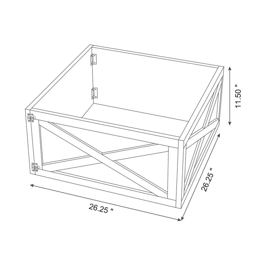 26 In. D Warm Gray Wooden Tree Collar (KD) 7 26 In. D Warm Gray Wooden Tree Collar (KD) - Image 5