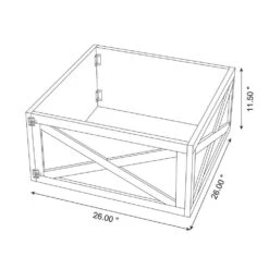 11.5 In. H Natural Wooden Brown Tree Collar (KD) -Christmas Decor Shop glitzhome christmas tree collars 2010600035 4f 1000