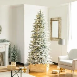 11.5 In. H Natural Wooden Brown Tree Collar (KD) -Christmas Decor Shop glitzhome christmas tree collars 2010600035 77 1000