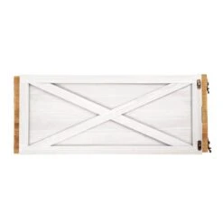 30 In. D Washed White Wooden Tree Collar (KD) -Christmas Decor Shop glitzhome christmas tree collars 2010600037 1f 1000