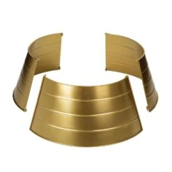 22 In. D Christmas Painted Gold Metal Tree Collar (KD) -Christmas Decor Shop glitzhome christmas tree collars 2010600040 1f 1000