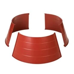 22 In. D Christmas Painted Red Metal Tree Collar (KD) -Christmas Decor Shop glitzhome christmas tree collars 2010600041 1f 1000