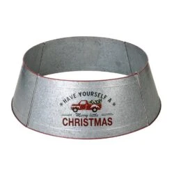 40.5 In. D Christmas Galvanized Metal Truck Tree Collar (KD)
