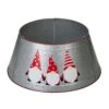 26 In. D Christmas Galvanized Metal Gnomes Tree Collar (KD) -Christmas Decor Shop glitzhome christmas tree collars 2010600043 64 1000