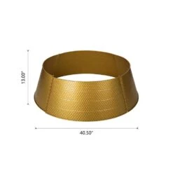 40.5 In. D Christmas Gold Hammered Metal Tree Collar (KD) -Christmas Decor Shop glitzhome christmas tree collars 2010600045 4f 1000