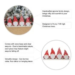 30 In. L Christmas Gnomes Metal Tree Collar -Christmas Decor Shop glitzhome christmas tree collars 2010600047 c3 1000