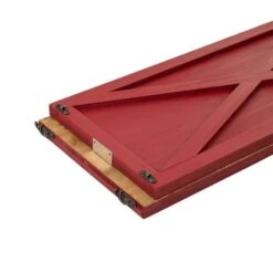 32 In. L Red Wooden Tree Collar (KD) -Christmas Decor Shop glitzhome christmas tree collars 2010600048 1f 1000