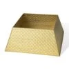 25.75 In. L Trapezoid Gold Metal Weave Tree Collar -Christmas Decor Shop glitzhome christmas tree collars 2010600066 64 1000