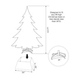 25.75 In. L Trapezoid Gold Metal Weave Tree Collar -Christmas Decor Shop glitzhome christmas tree collars 2010600066 76 1000