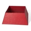 25.75 In. L Trapezoid Red Metal Weave Tree Collar -Christmas Decor Shop glitzhome christmas tree collars 2010600067 64 1000