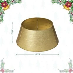 25.75 In. D Gold Metal Glitter Tree Collar -Christmas Decor Shop glitzhome christmas tree collars 2010600068 c3 1000