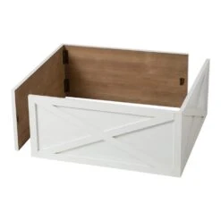 26 In. L Washed White Wooden Tree Collar -Christmas Decor Shop glitzhome christmas tree collars 2010600071 1f 1000