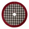 48 In. D Black And White Plaid Fabric Christmas Tree Skirt With Red Trim 2 48 In. D Black And White Plaid Fabric Christmas Tree Skirt With Red Trim -Christmas Decor Shop glitzhome christmas tree skirts 1103203332 64 1000