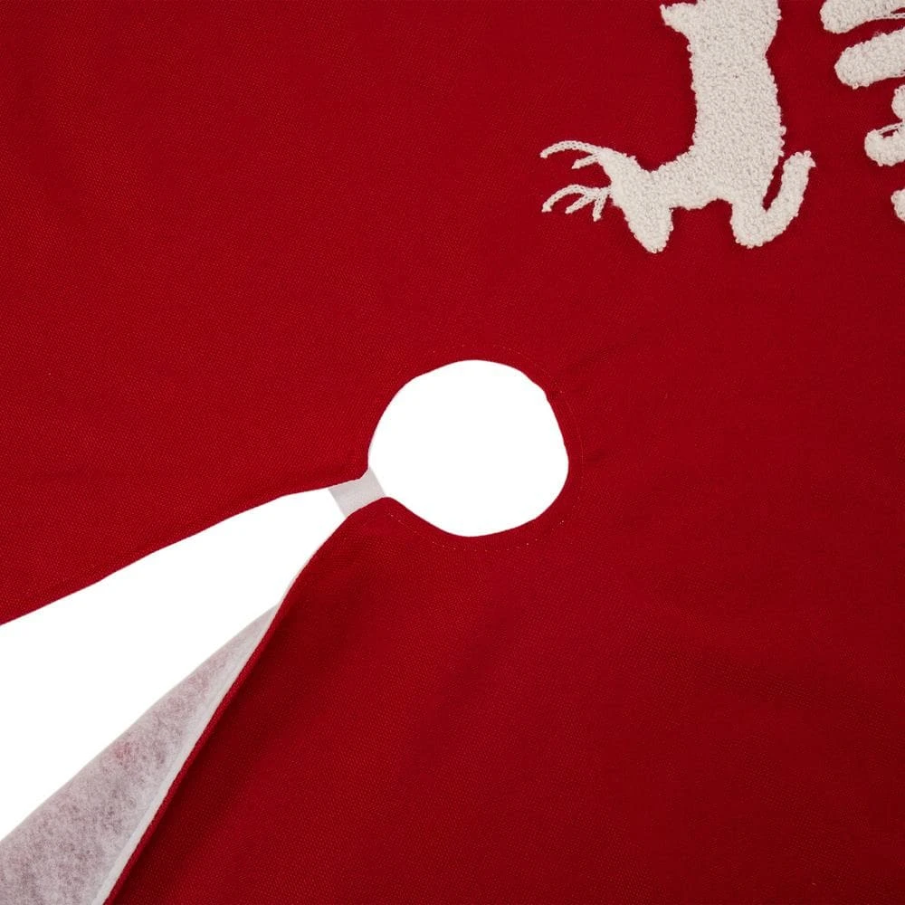 48 In. D Fabric Christmas Tree Skirt In Merry Christmas 4 48 In. D Fabric Christmas Tree Skirt In Merry Christmas - Image 2