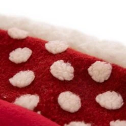 48 In. D Fabric Christmas Tree Skirt In Pompom -Christmas Decor Shop glitzhome christmas tree skirts 1113202460 1f 1000