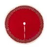 48 In. D Fabric Christmas Tree Skirt In Pompom -Christmas Decor Shop glitzhome christmas tree skirts 1113202460 64 1000
