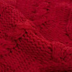 52 In. D Knitted Polyester Red Christmas Tree Skirt 14 52 In. D Knitted Polyester Red Christmas Tree Skirt -Christmas Decor Shop glitzhome christmas tree skirts 1113203191 44 1000