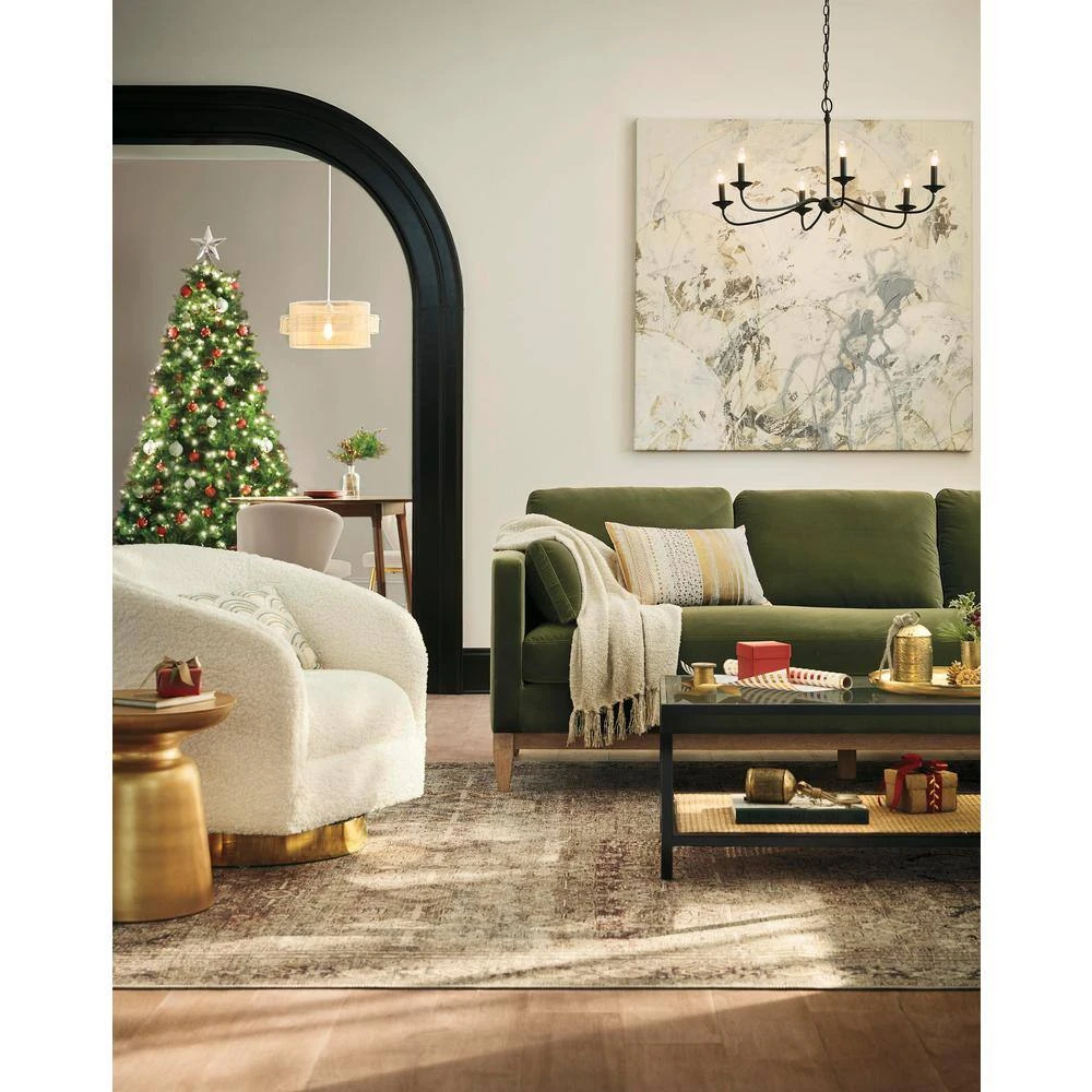 52 In. D Knitted Polyester White Christmas Tree Skirt With Red Trim And Pompom 4 52 In. D Knitted Polyester White Christmas Tree Skirt With Red Trim And Pompom - Image 2