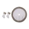 48 In. Tree Skirt And 21 In. H Stocking (Set Of 3 White Fleece Christmas Decorations) -Christmas Decor Shop glitzhome christmas tree skirts 2004700088 64 1000