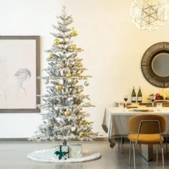 60 In. D Oversized Deluxe White Velvet Ruffled Christmas Tree Skirt 23 60 In. D Oversized Deluxe White Velvet Ruffled Christmas Tree Skirt -Christmas Decor Shop glitzhome christmas tree skirts 2020100004 31 1000