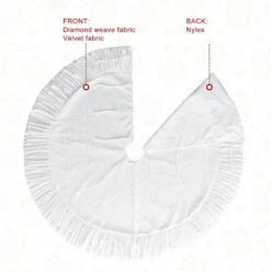 60 In. D Oversized Deluxe White Velvet Ruffled Christmas Tree Skirt 20 60 In. D Oversized Deluxe White Velvet Ruffled Christmas Tree Skirt -Christmas Decor Shop glitzhome christmas tree skirts 2020100004 44 1000