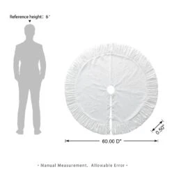 60 In. D Oversized Deluxe White Velvet Ruffled Christmas Tree Skirt 18 60 In. D Oversized Deluxe White Velvet Ruffled Christmas Tree Skirt -Christmas Decor Shop glitzhome christmas tree skirts 2020100004 4f 1000