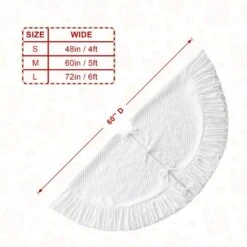 60 In. D Oversized Deluxe White Velvet Ruffled Christmas Tree Skirt 21 60 In. D Oversized Deluxe White Velvet Ruffled Christmas Tree Skirt -Christmas Decor Shop glitzhome christmas tree skirts 2020100004 fa 1000