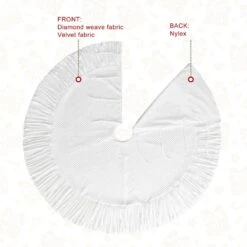 72 In. D Oversized Deluxe White Velvet Ruffled Christmas Tree Skirt 14 72 In. D Oversized Deluxe White Velvet Ruffled Christmas Tree Skirt -Christmas Decor Shop glitzhome christmas tree skirts 2020100006 1f 1000