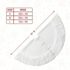 72 In. D Oversized Deluxe White Velvet Ruffled Christmas Tree Skirt 15 72 In. D Oversized Deluxe White Velvet Ruffled Christmas Tree Skirt -Christmas Decor Shop glitzhome christmas tree skirts 2020100006 44 1000